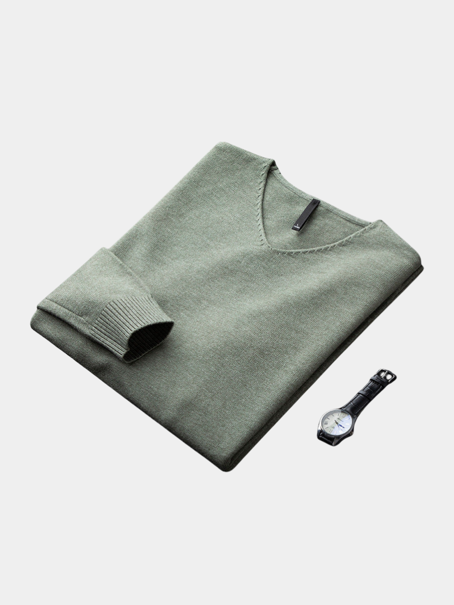 LAURENT MONACO | PULL EN V EN FIBRES NOBLES POUR HOMME
