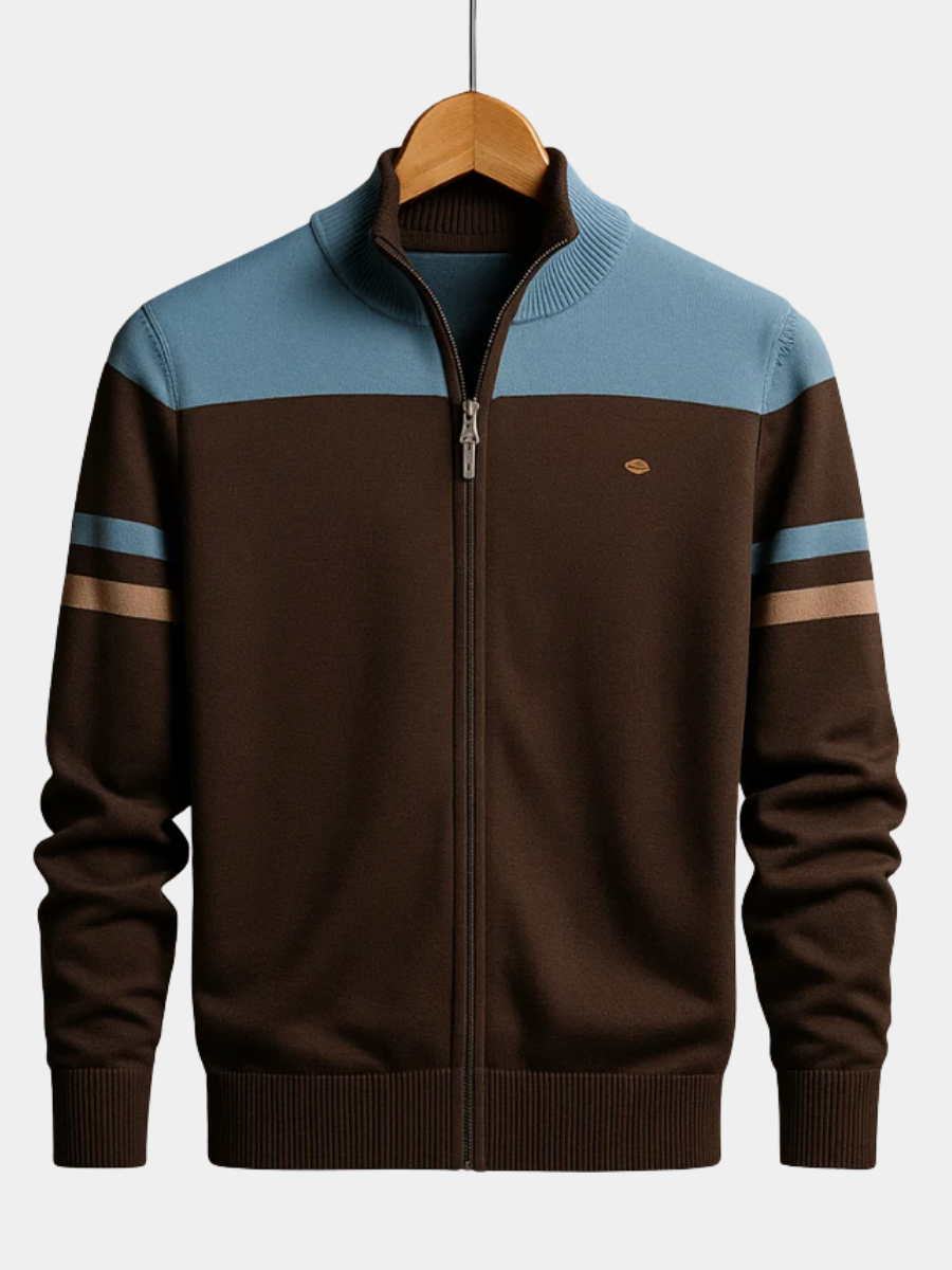 LAURENT MONACO | SWEAT COLORBLOCK AVEC ZIP POUR HOMME