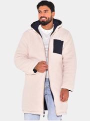 LAURENT MONACO | MANTEAU LONG RÉVERSIBLE CHAUD POUR HOMME