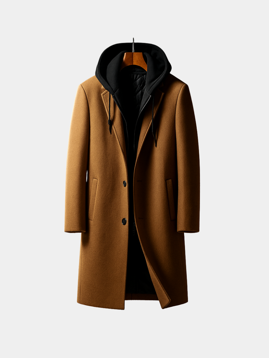 LAURENT MONACO | MANTEAU À CAPUCHE EN LAINE POUR HOMME