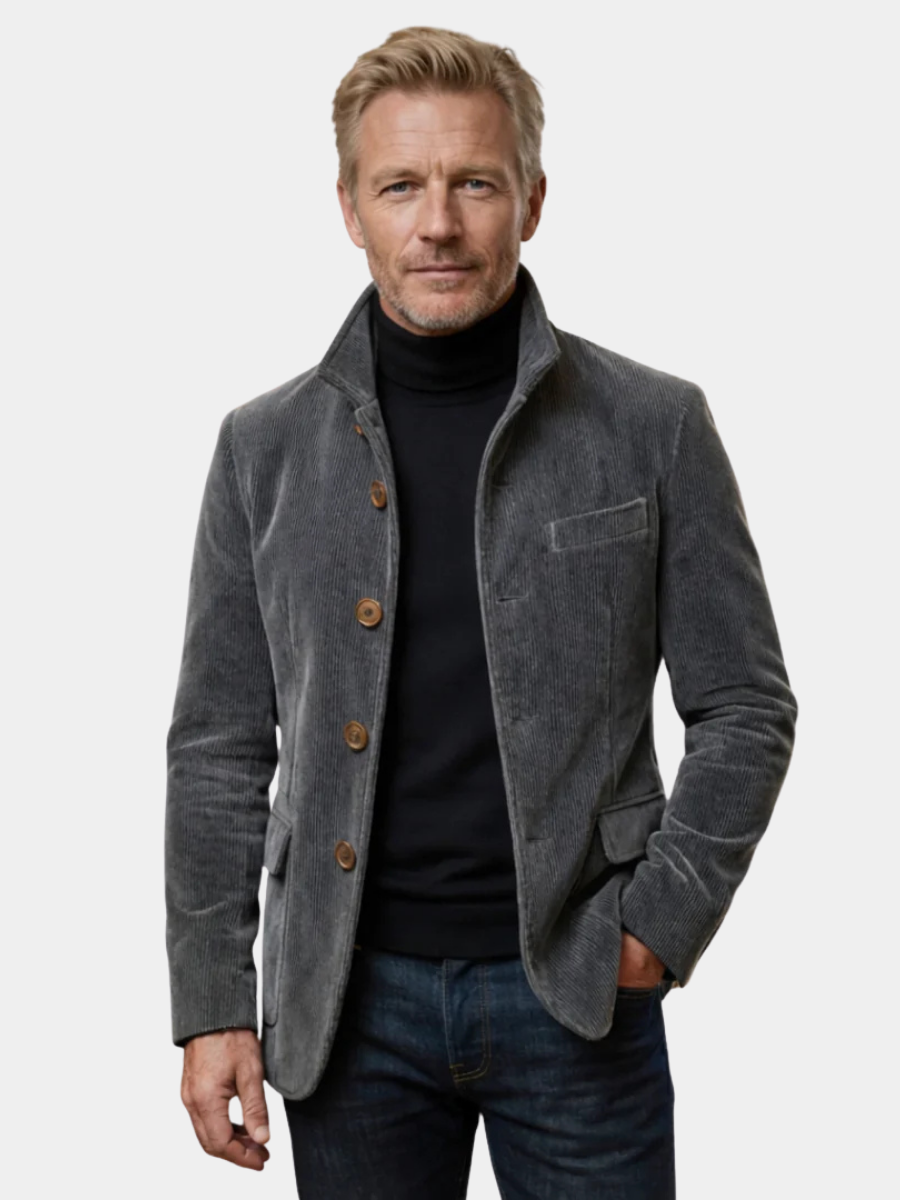LAURENT MONACO | VESTE CLASSIQUE EN VELOURS CÔTELÉ POUR HOMME