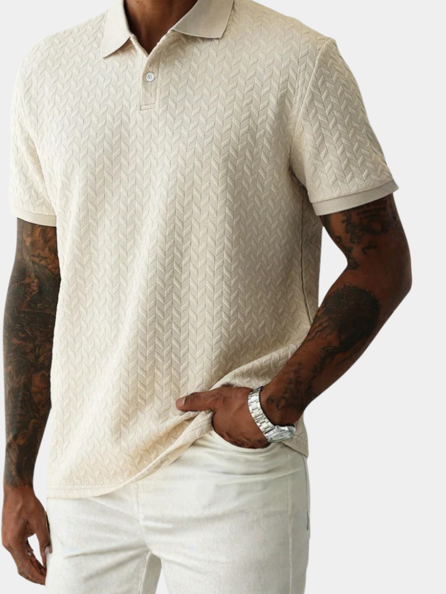 LAURENT MONACO | POLO TEXTURÉ POUR HOMME