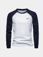 LAURENT MONACO | T-SHIRT CLASSIQUE RAGLAN À MANCHES LONGUES POUR HOMMES