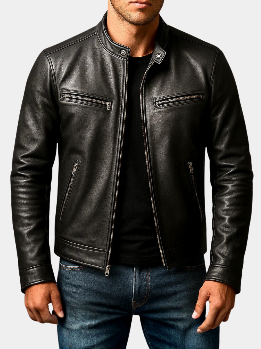 LAURENT MONACO | VESTE MOTO MINIMALISTE POUR HOMMES