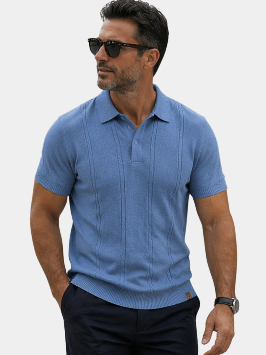 LAURENT MONACO | POLO TEXTURÉ COUPE MODERNE POUR HOMME
