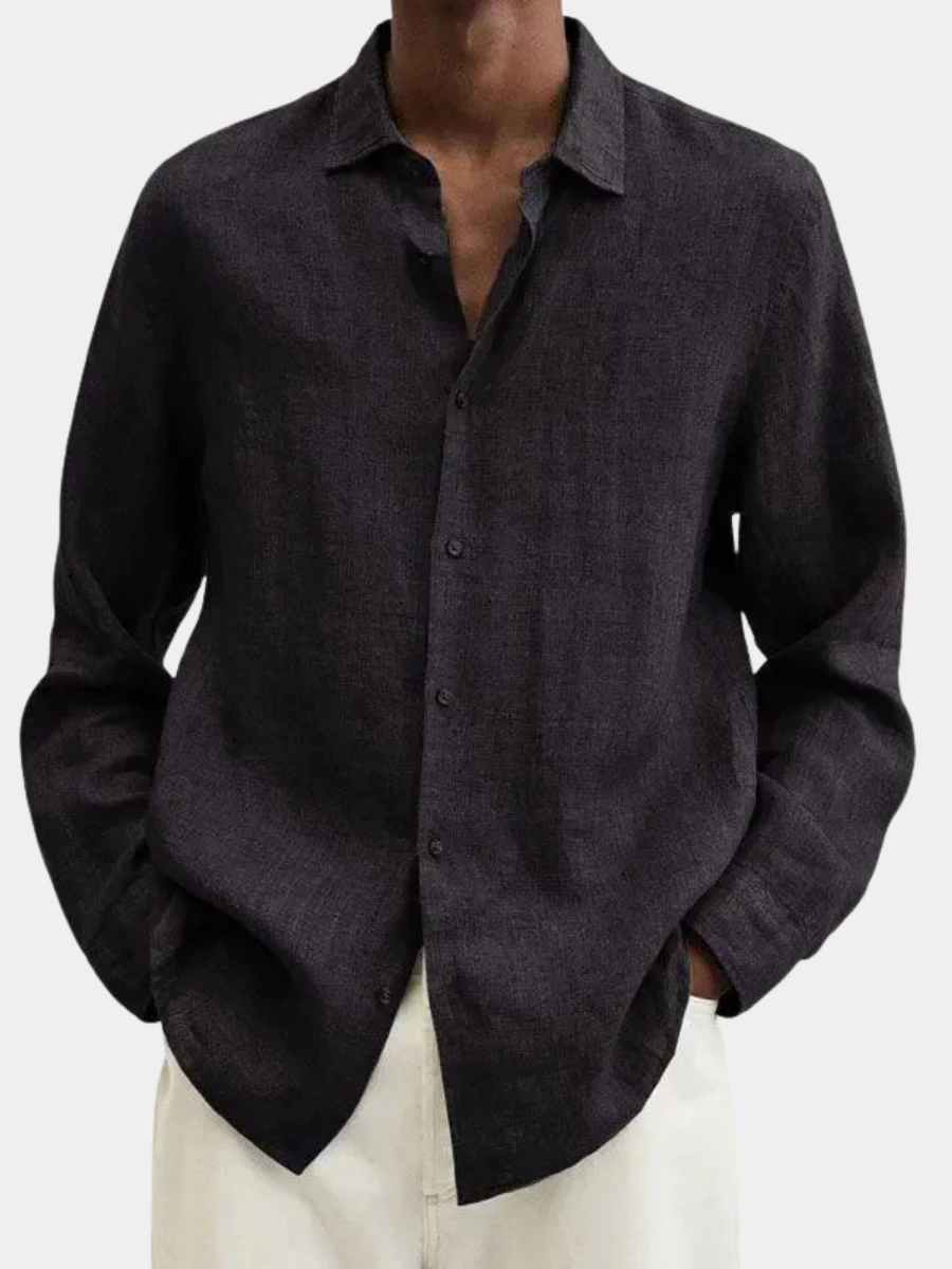 LAURENT MONACO | CHEMISE À BOUTONS EN LIN POUR HOMME