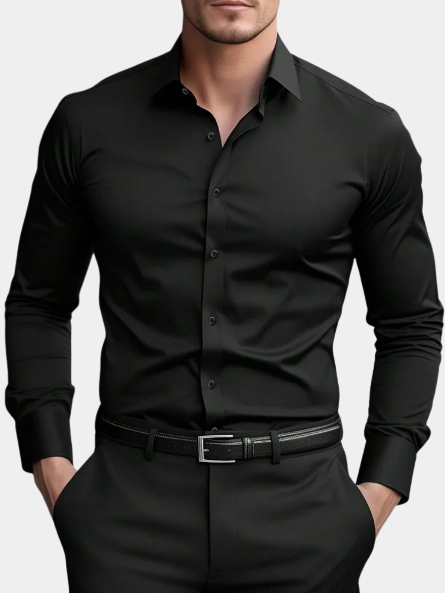 LAURENT MONACO | CHEMISE D'AFFAIRES À MANCHES LONGUES POUR HOMMES