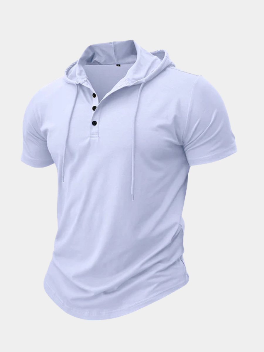 LAURENT MONACO | CHEMISE À MANCHES COURTES AVEC CAPUCHE POUR HOMMES
