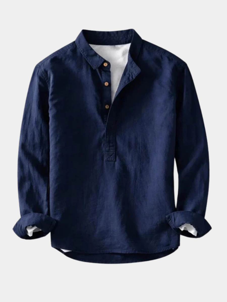 LAURENT MONACO | CHEMISE EN COTON LIN STYLE ANCIEN POUR HOMME