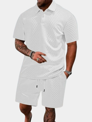 LAURENT MONACO | ENSEMBLE D'ÉTÉ EN MAILLE TEXTURÉE POUR HOMME