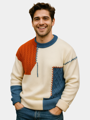 LAURENT MONACO | PULL PATCHWORK POUR HOMME