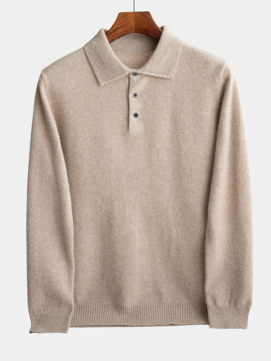 LAURENT MONACO | PULL POLO HOMME CLASSIQUE (laine haut de gamme)
