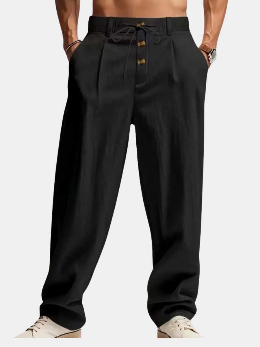 LAURENT MONACO | PANTALONS RELAXÉS EN LIN POUR HOMMES