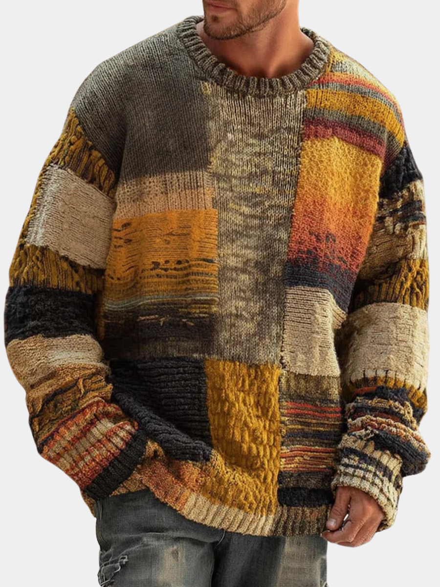 LAURENT MONACO | PULL EN MAILLE ABSTRAIT POUR HOMMES
