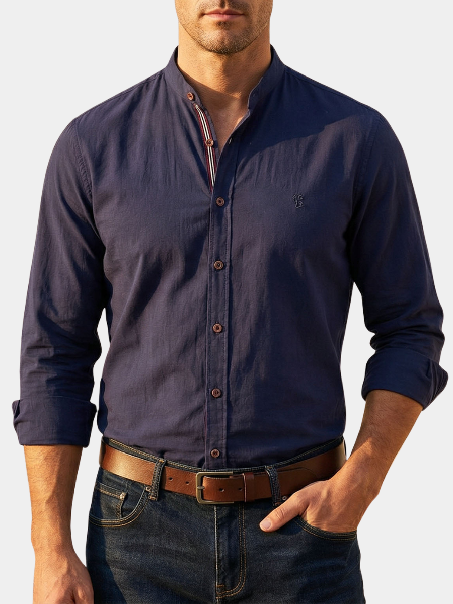 LAURENT MONACO | CHEMISE ÉLÉGANTE COL MAO POUR HOMME