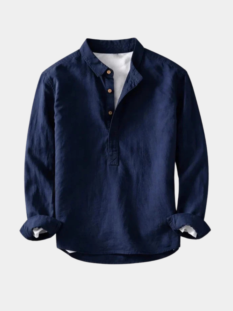 LAURENT MONACO | CHEMISE EN LIN COTON ÉLÉGANTE POUR HOMMES