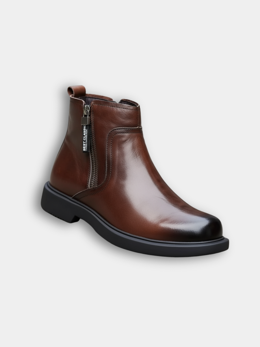 LAURENT MONACO | BOTTES EN CUIR À ZIP POUR HOMME
