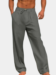 LAURENT MONACO | PANTALONS CLASSIQUES EN LIN POUR HOMMES