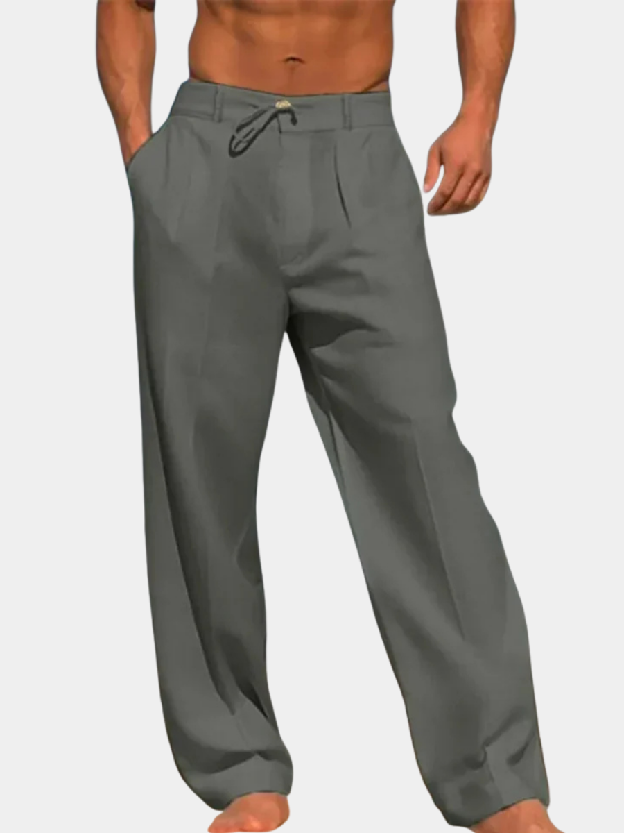 LAURENT MONACO | PANTALONS CLASSIQUES EN LIN POUR HOMMES