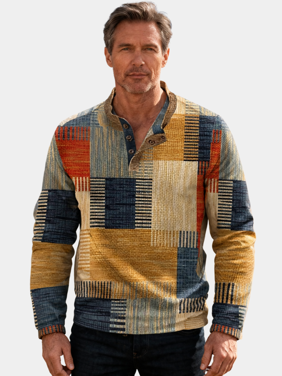LAURENT MONACO | CHEMISE PATCHWORK POUR HOMMES