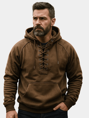 LAURENT MONACO | SWEAT À CAPUCHE VIKING À LACETS POUR HOMME