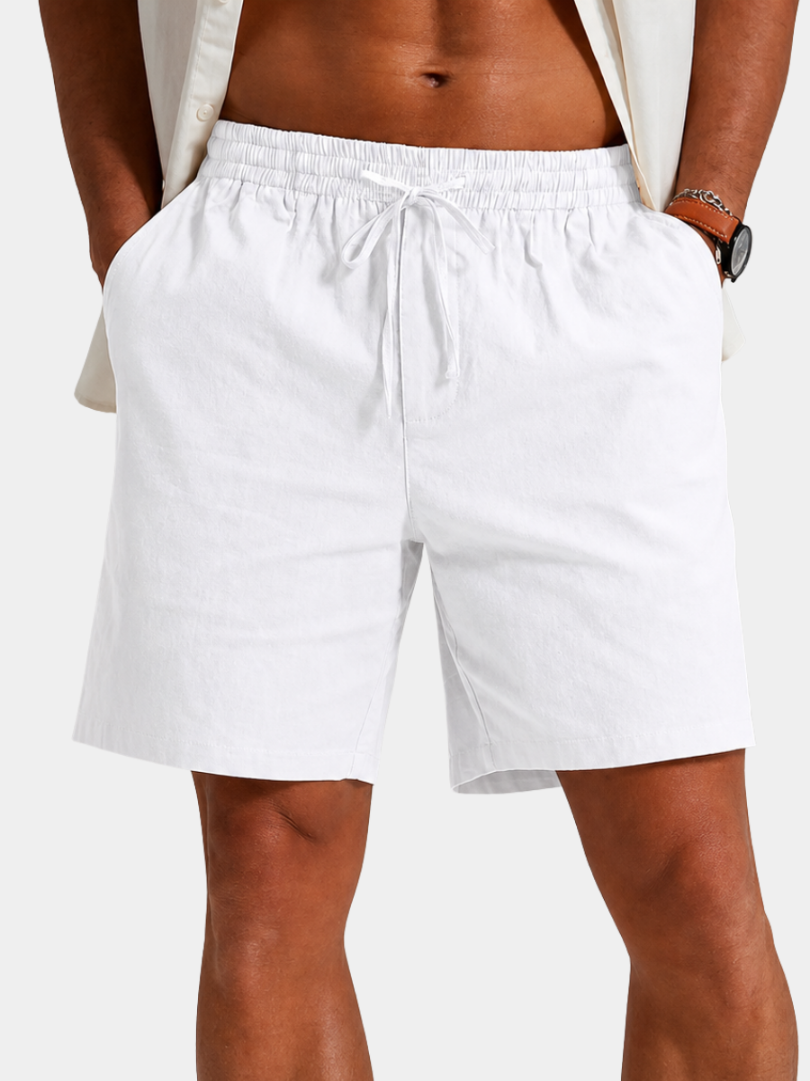 LAURENT MONACO | SHORTS EN LIN CLASSIQUES POUR HOMMES