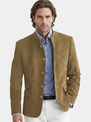 LAURENT MONACO | BLAZER EN DAIM POUR HOMMES