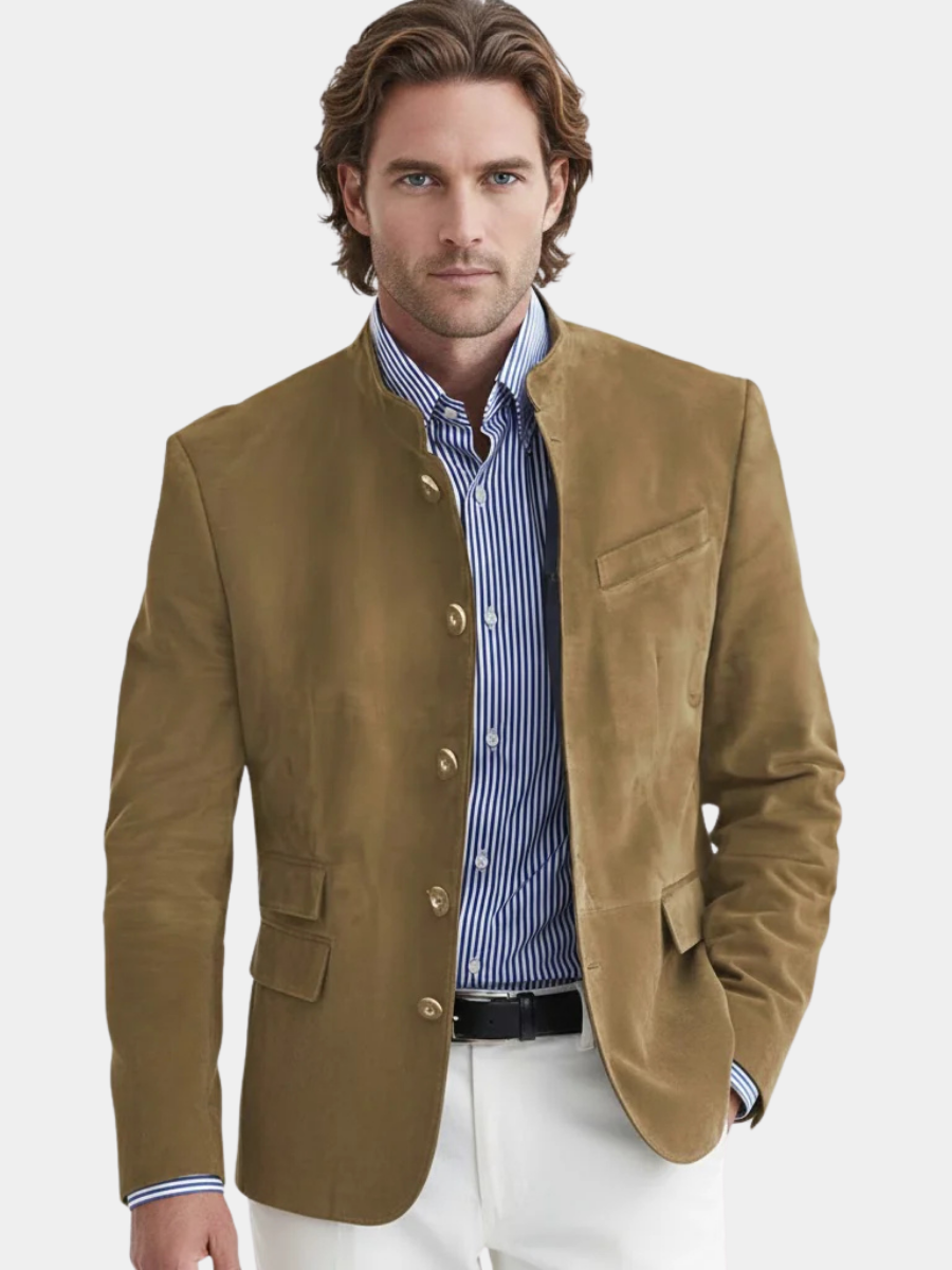 LAURENT MONACO | BLAZER EN DAIM POUR HOMMES