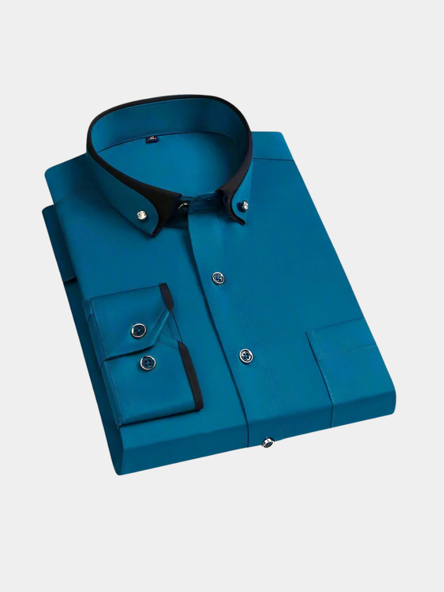 LAURENT MONACO | CHEMISE À MANCHES LONGUES BOUTONNÉES ÉLÉGANTES POUR HOMMES