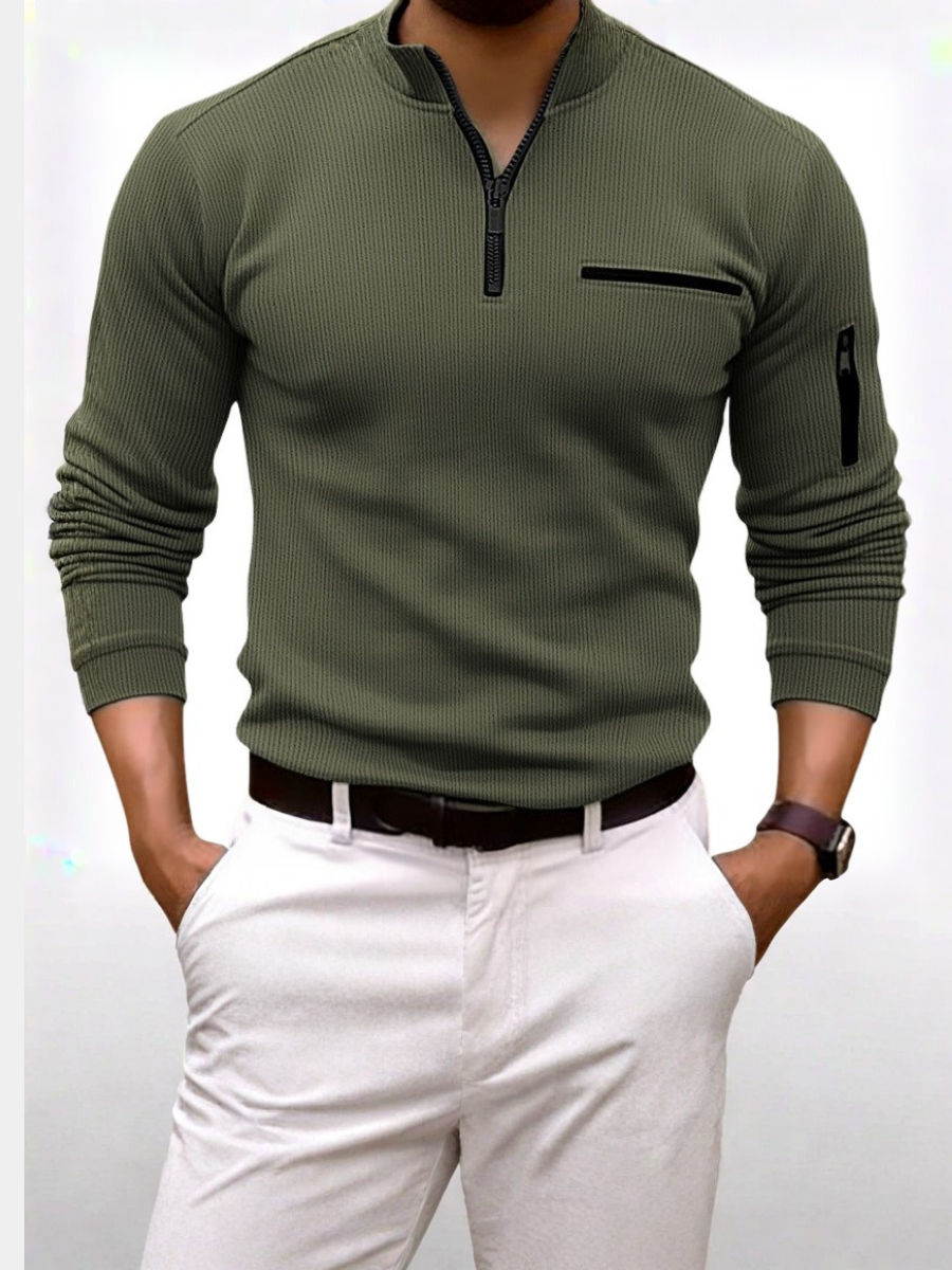 LAURENT MONACO | CHEMISE À COL ZIPPÉ POUR HOMME