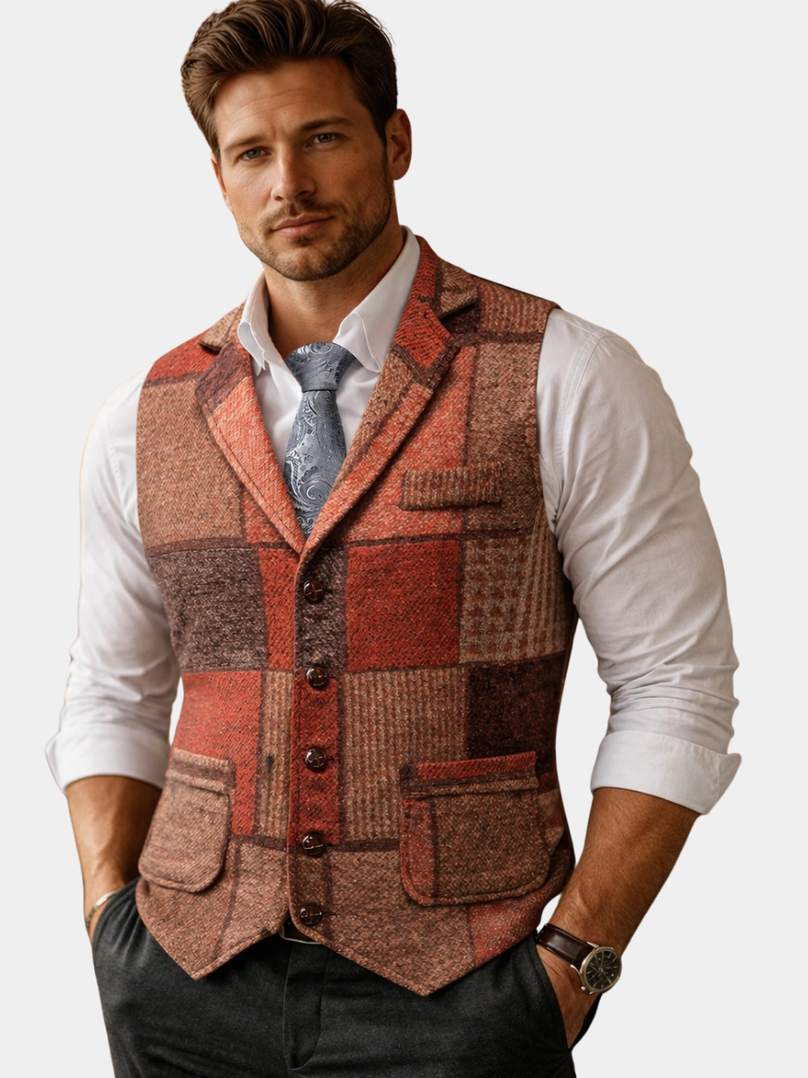 LAURENT MONACO | GILET EN TWEED POUR HOMMES