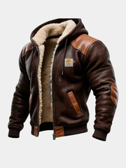 LAURENT MONACO | VESTE VINTAGE EN DAIM AVEC CAPUCHE