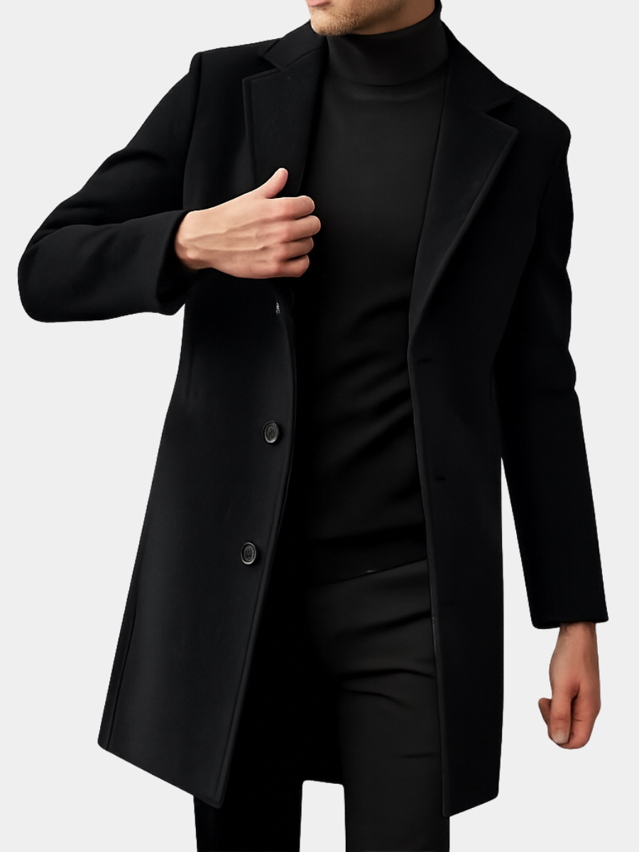 LAURENT MONACO | MANTEAU EN MELANGE DE LAINE POUR HOMMES