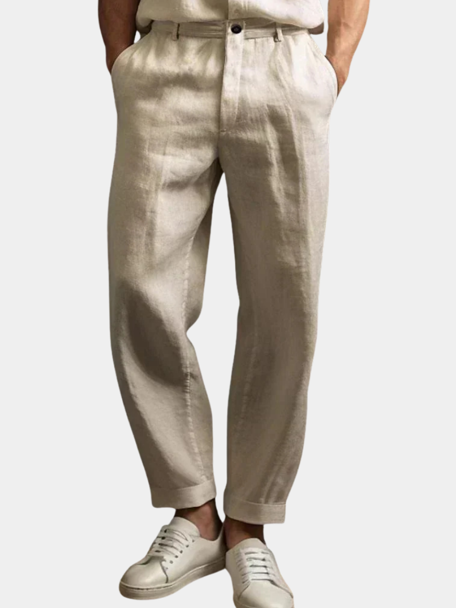 LAURENT MONACO | PANTALON D'ÉTÉ CLASSIQUE EN LIN POUR HOMME