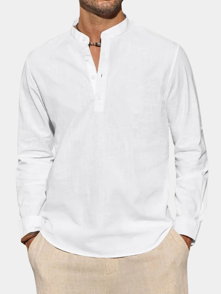 LAURENT MONACO | CHEMISE HENLEY EN COTON POUR HOMMES