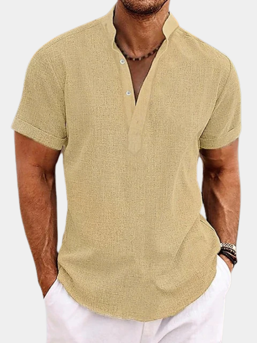 LAURENT MONACO | CHEMISE POPOVER TEXTURÉE POUR HOMME