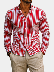 LAURENT MONACO | CHEMISE CLASSIQUE À RAYURES POUR HOMMES