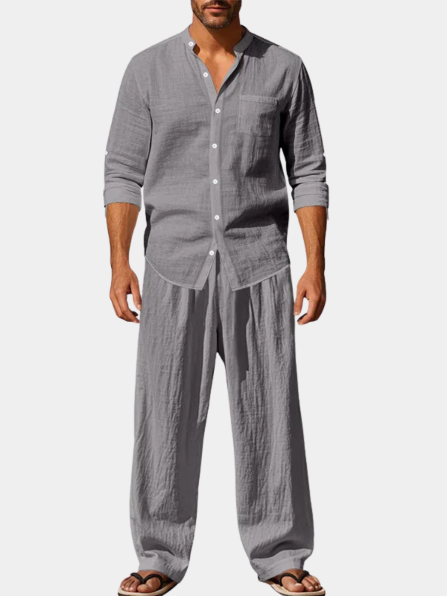 LAURENT MONACO | ENSEMBLE EN LIN CLASSIQUE POUR HOMMES