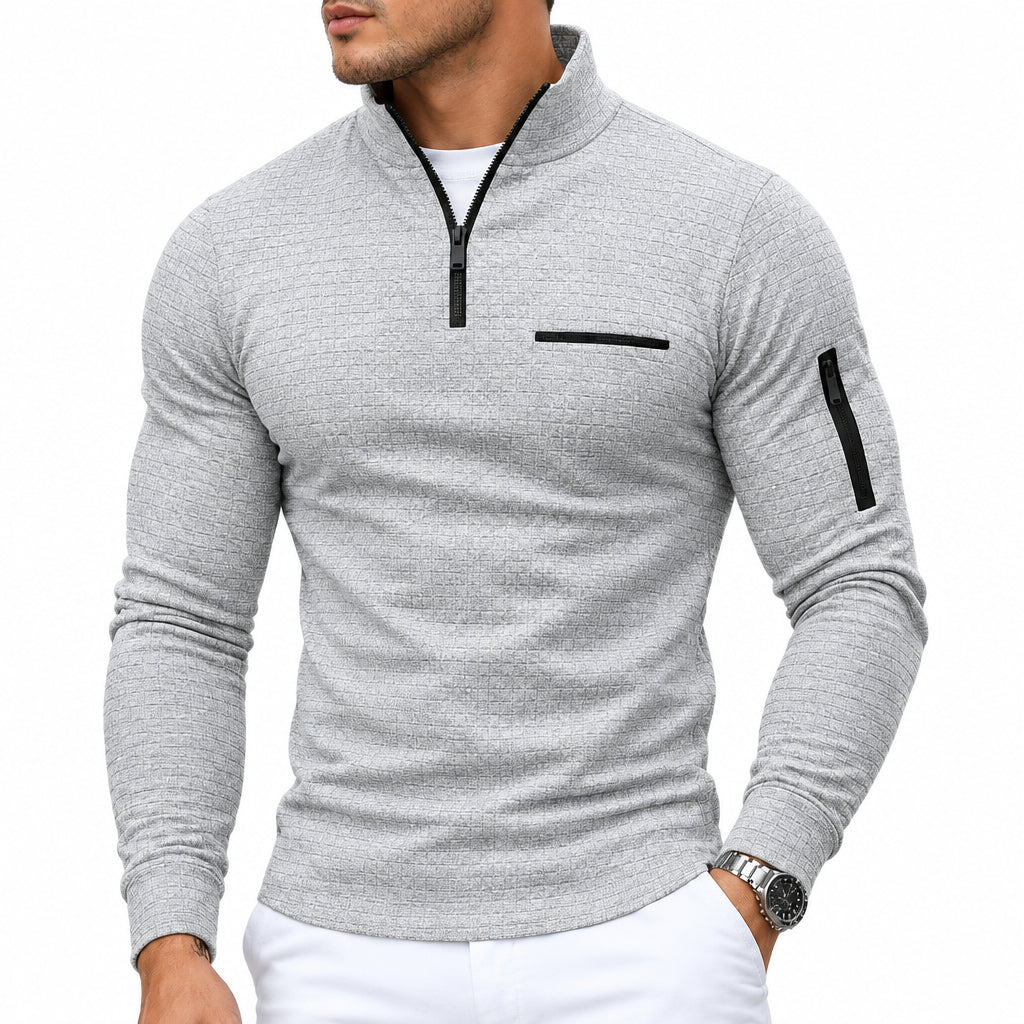 LAURENT MONACO | SWEAT-SHIRT À QUART DE FERMETURE ÉCLAIR POUR HOMMES