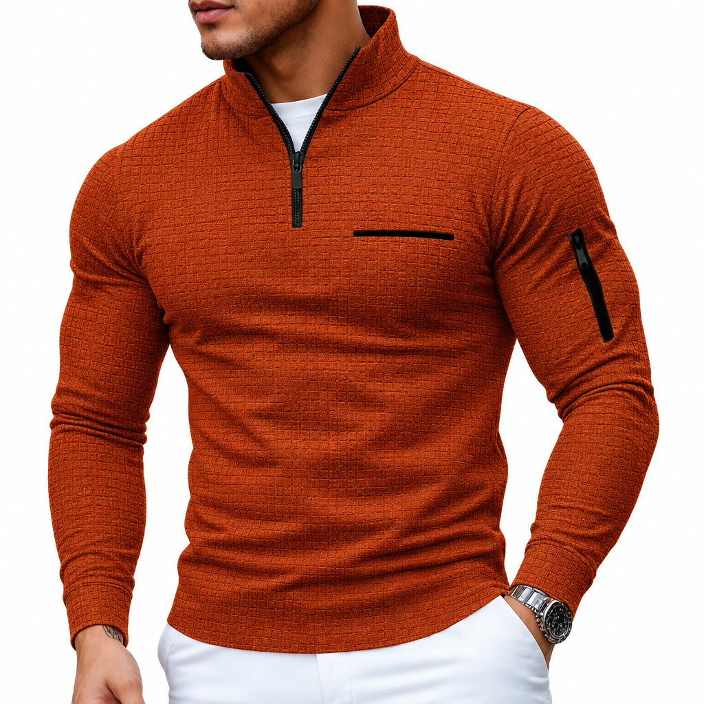 LAURENT MONACO | SWEAT-SHIRT À QUART DE FERMETURE ÉCLAIR POUR HOMMES