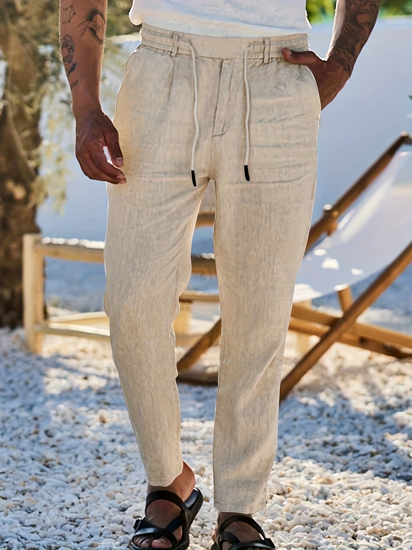 LAURENT MONACO | PANTALON À JAMBE DROITE POUR HOMMES