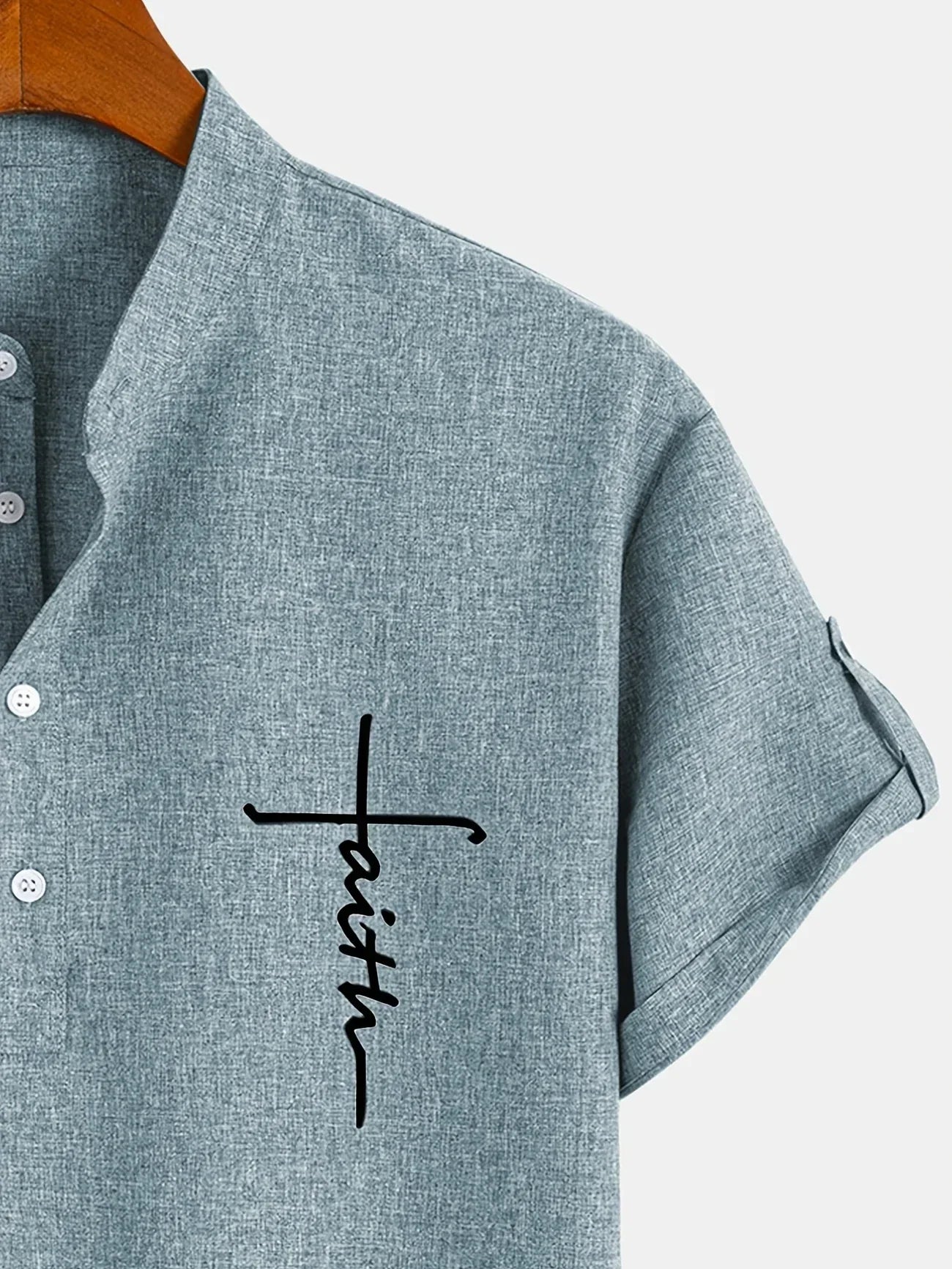 LAURENT MONACO | CHEMISE À COL MONTANT POUR HOMMES