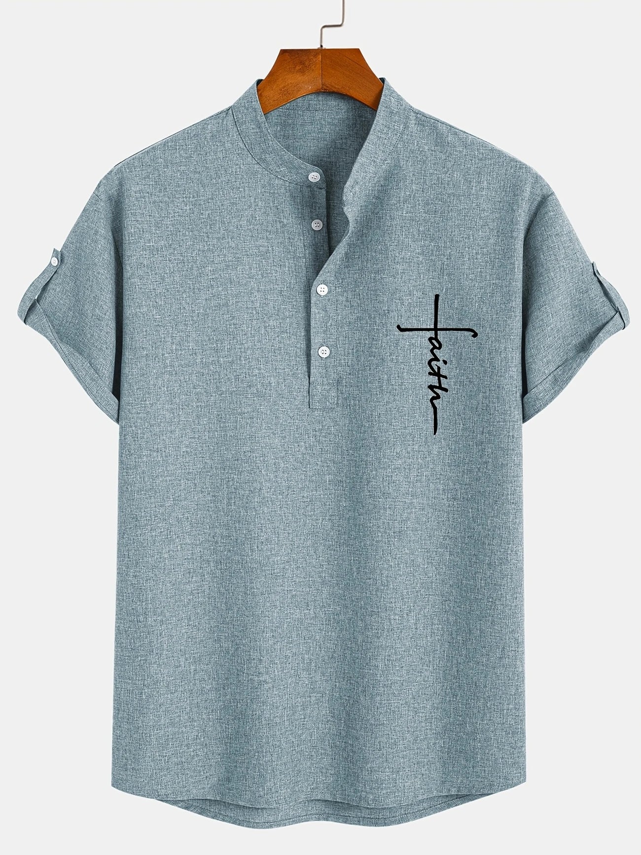 LAURENT MONACO | CHEMISE À COL MONTANT POUR HOMMES