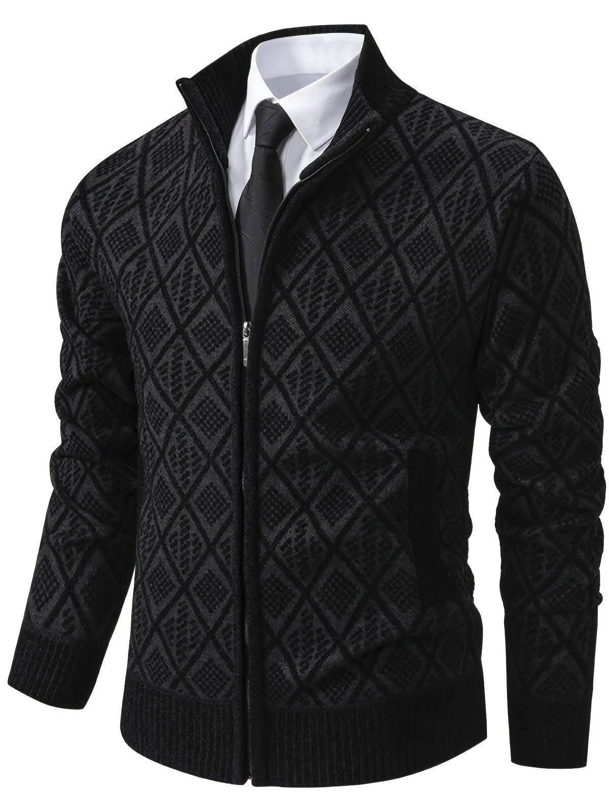 LAURENT MONACO | PULL EN MAILLE GÉOMÉTRIQUE POUR HOMMES
