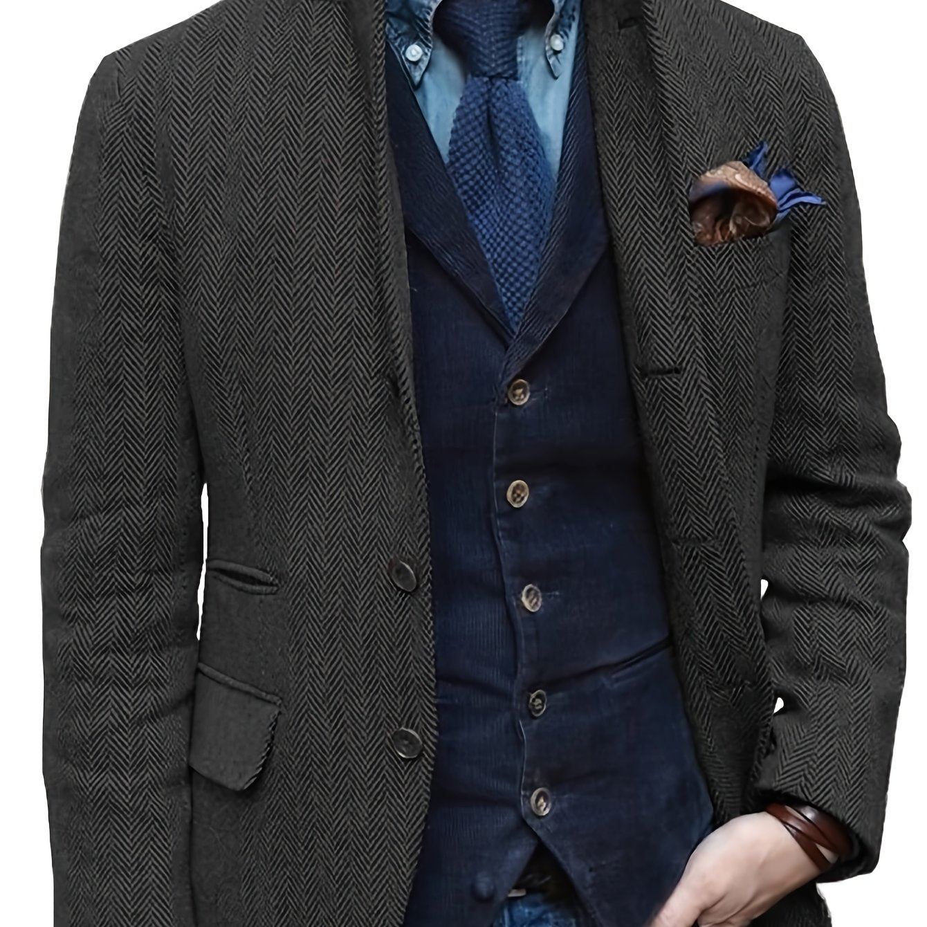 LAURENT MONACO | VESTE À REVERS VINTAGE POUR HOMMES