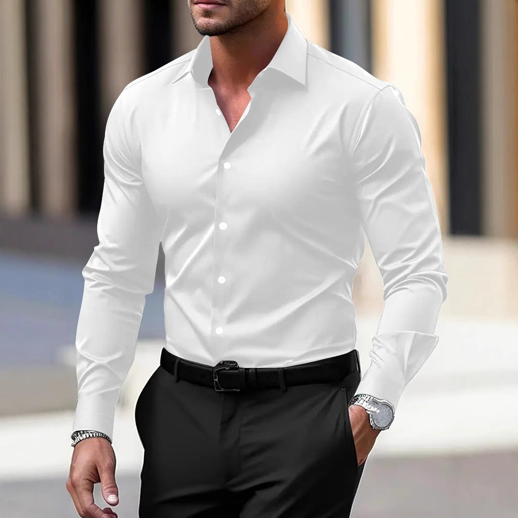LAURENT MONACO | CHEMISE À COL EN VELOURS POUR HOMMES
