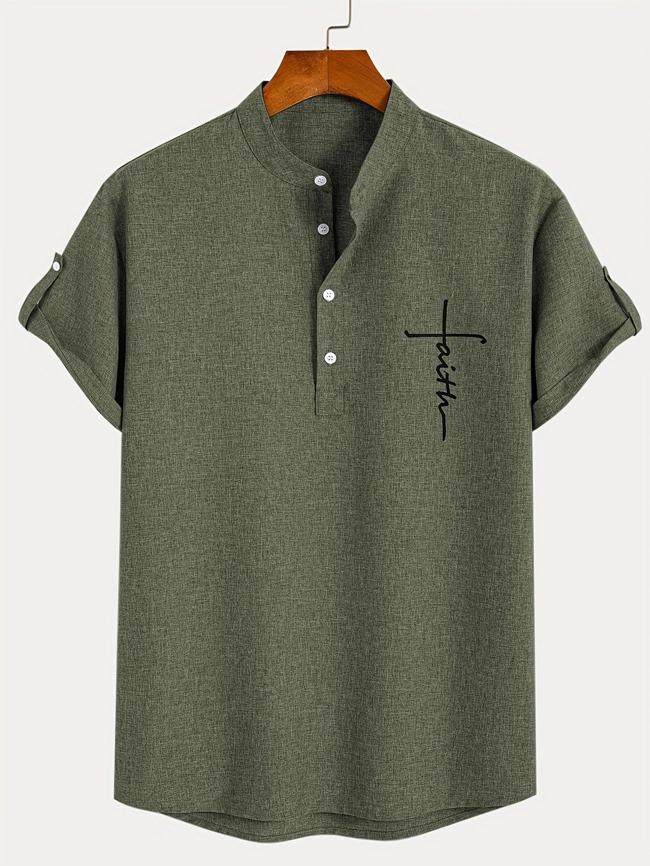 LAURENT MONACO | CHEMISE À COL MONTANT POUR HOMMES