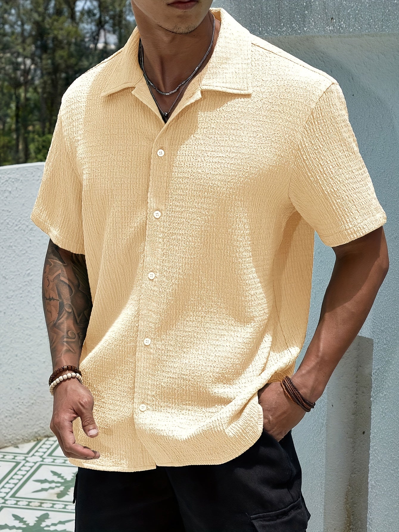 LAURENT MONACO | CHEMISE DE PRINTEMPS CLASSIQUE POUR HOMMES
