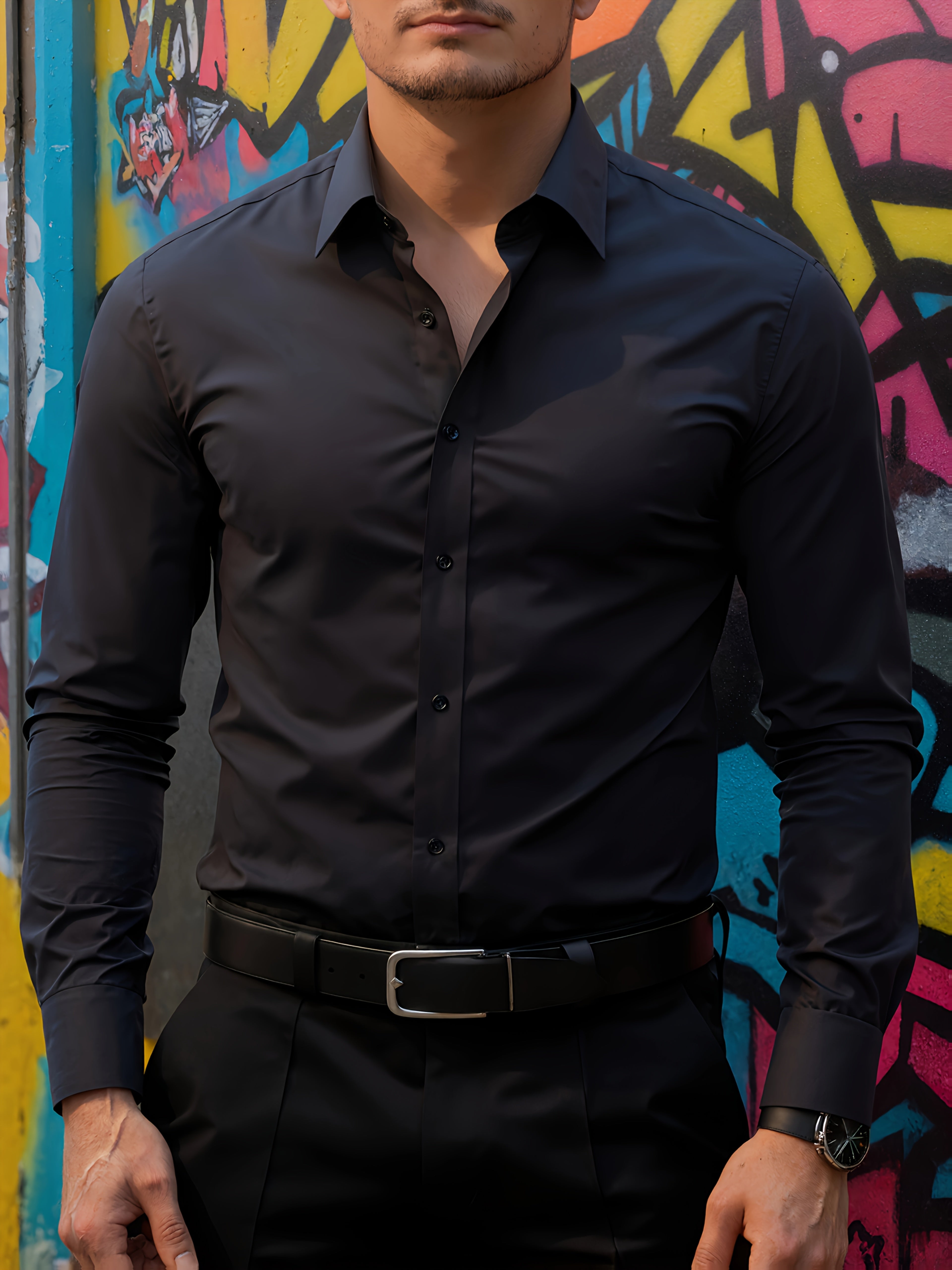 LAURENT MONACO | CHEMISE À COL REVERS POUR HOMMES