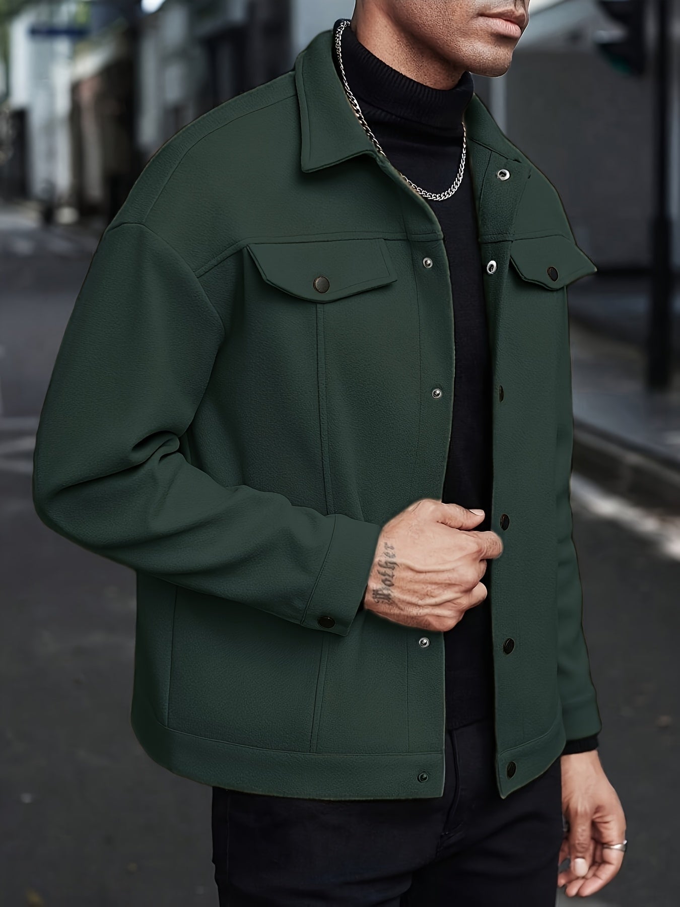 LAURENT MONACO | VESTE À BOUTONS TEXTURÉE POUR HOMMES